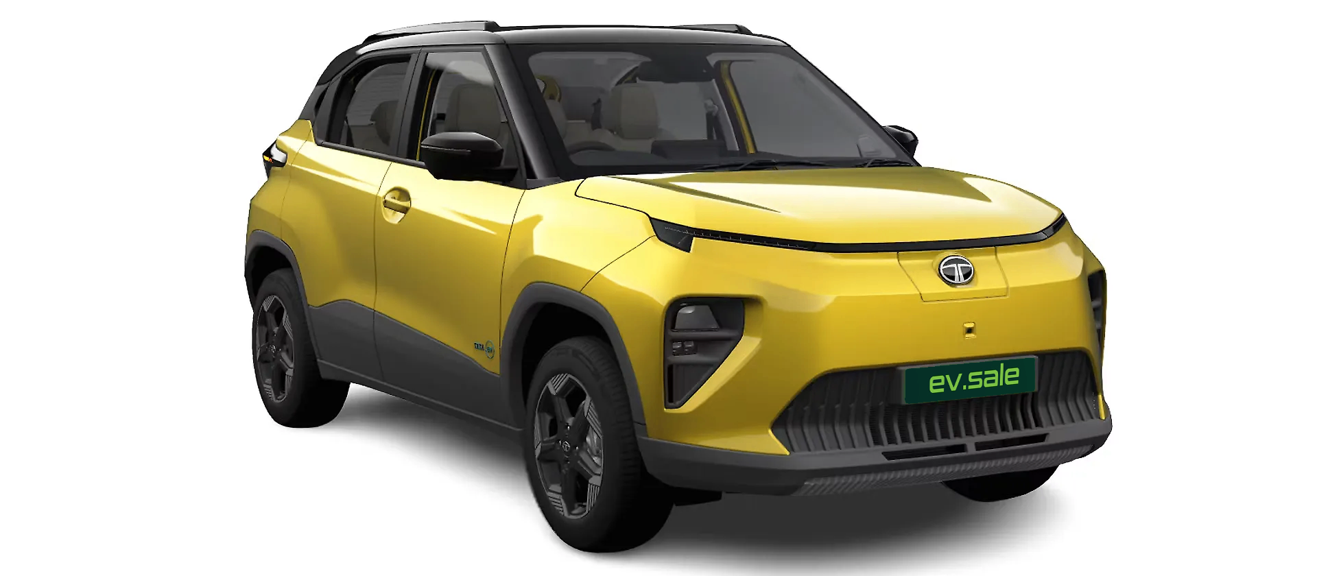 Tata Motors Punch EV in  Fearless Yellow With Dual Tone
